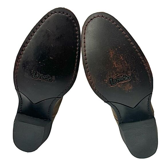 Laredo Bridget 51084 Brown Leather Cowboy Boots Women’s Size 8 M Western 12” - Picture 9 of 10